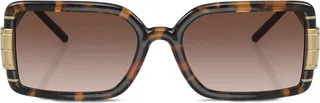 Rectangle-Frame Logo-Plaque Sunglasses