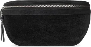 Saint Laurent Zip-Up Velvet Crossbody Bag