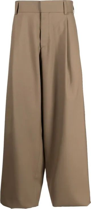 Plain Elasticated Wide Trousers