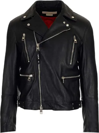 Alexander McQueen Zip-Up Biker Jacket