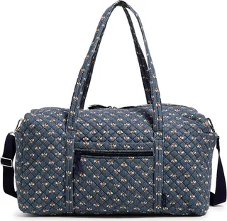 Vera Bradley Women's Recycled Cotton Large Travel Duffel Bag Cloud Vine Multi