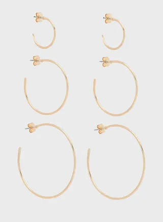 Set Of 3 Ilma Hoop Earrings