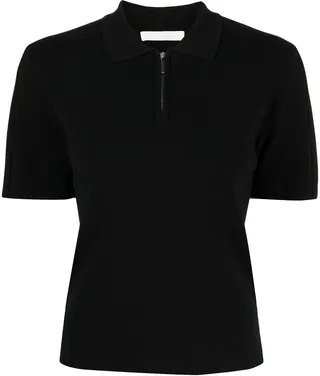 Half-Zip Short-Sleeved Polo Top