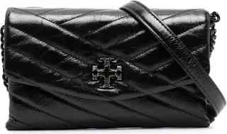 Black Kira Leather Shoulder Bag
