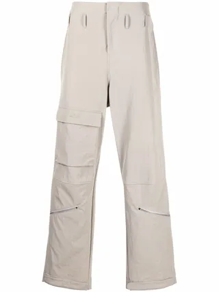 Multi-Pocket Straight-Leg Trousers