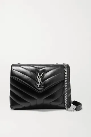 SAINT LAURENT - Loulou Small Quilted Leather Shoulder Bag - Black