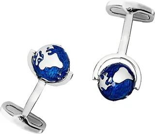 Stainless Steel Globe Cufflinks