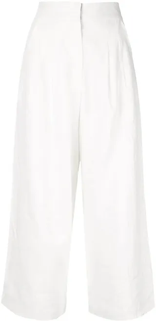 Cropped Wide-Leg Trousers