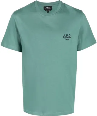 logo-embroidered cotton T-shirt