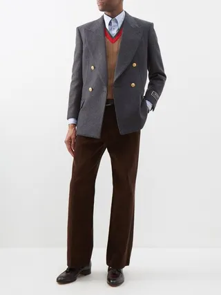 Double-breasted Wool-blend Jacket