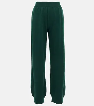 High-rise cashmere knit sweatpants
