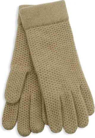 Honeycomb Stitch Cashmere Gloves