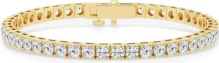 Build Your Own Collection 14K Yellow Gold & Lab Grown Diamond Four Prong Tennis Bracelet