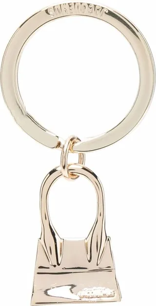 Embossed-Logo Polished-Effect Keychain