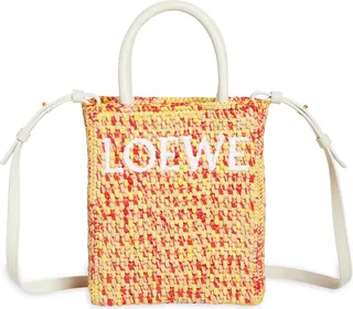 A5 Multicolor Raffia Tote