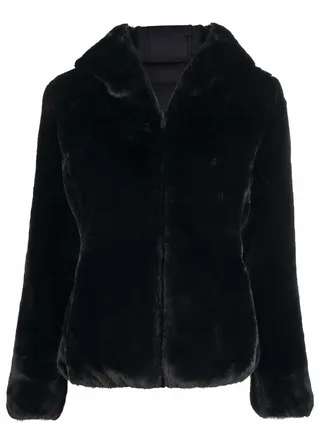 Hooded Faux-Fur Jacket