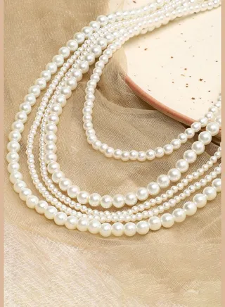 Trendy Pearls Party Necklace For Women