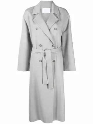 Double-Breasted Wool-Blend Coat