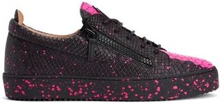 Frankie snakeskin-effect low-top sneakers