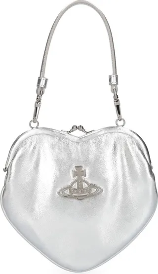 Belle heart faux leather frame bag