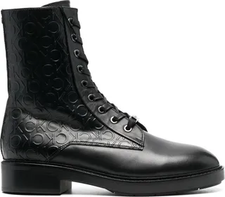 Debossed-Monogram Combat Boots
