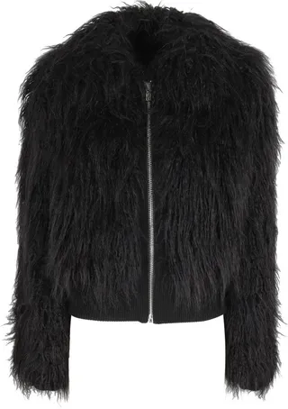 Boutique Moschino Faux Fur Zip-Up Bomber Jacket