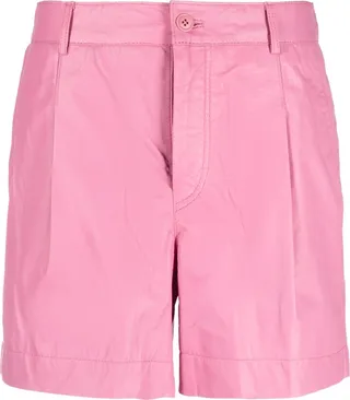 High-Waist Leather Shorts