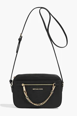 Jet Set textured-leather shoulder bag