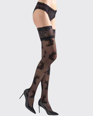 Feathers Stay-Up Thigh Highs