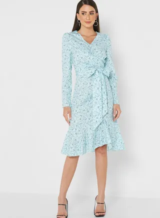 Asymmetrical Printed Dress