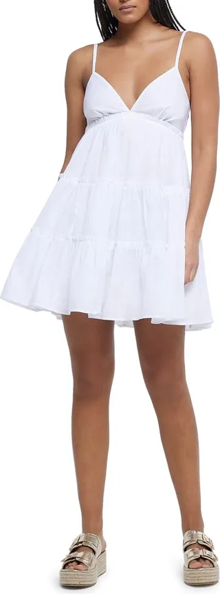 Scrunchie Strap Beach Minidress