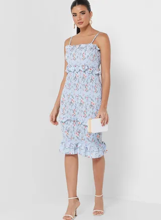 Smocked Strappy Dress