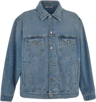 Valentino Buttoned Long-Sleeved Denim Jacket