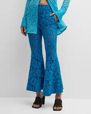 Flared Lace Suiting Pants