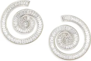 Gin Silverplated & Cubic Zirconia Drop Earrings