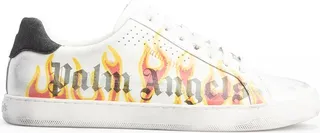 Men's Palm 1 Sprayprint Leather Low-Top Sneakers
