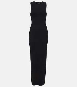 Celena ribbed-knit maxi dress