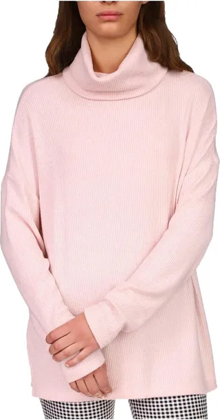 Find Me Lounging Womens Tunic Knit Turtleneck Top