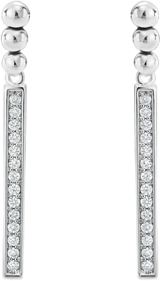 Caviar Spark Diamond Drop Earrings