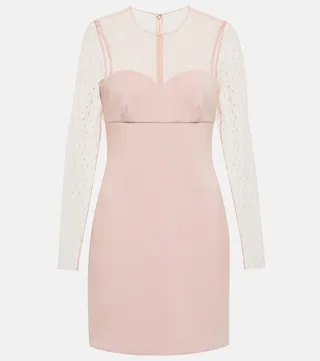 Cady with point d'esprit tulle minidress