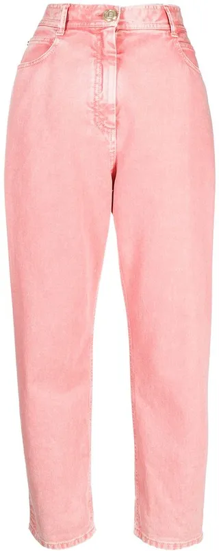 Acid-Wash Boyfriend-Fit Jeans