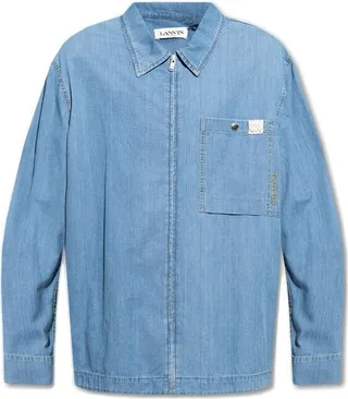 Lanvin Collared Button-Up Denim Jacket