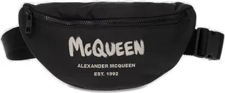 Alexander McQueen Logo Printed Zipped Belt Bag