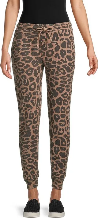 Printed Cotton-Blend Joggers