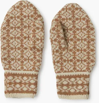 Cream And Camel Marcel Wool Gloves
