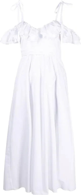 Off-Shoulder Ruffled Mididress