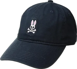 Psycho Bunny Sunbleached Cap (Navy) Caps