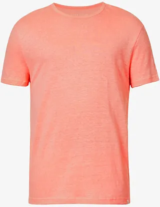 Mens Peach Jordan Crewneck Linen T-shirt Xxl
