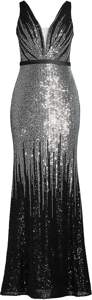 Sequined Sheath Gown