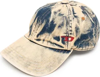 Bleached Logo-Embroidered Cap